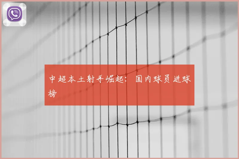 中超本土射手崛起:国内球员进球榜